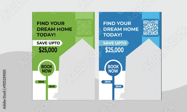 Obraz Creative Flyer Layout for house rent .