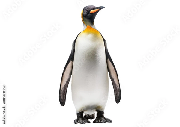 Fototapeta King penguin  isolated on transparent or white background