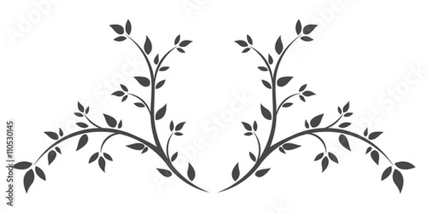 Obraz Abstract frame - silhouette of a young tree