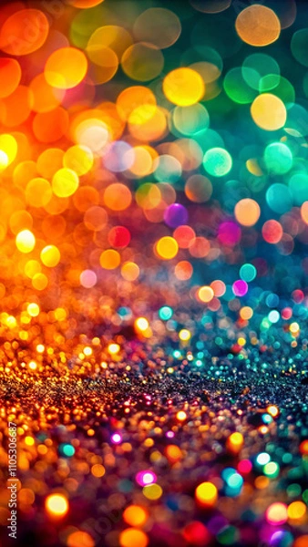 Fototapeta Bokeh Glitter Sparkle Background Dreamy Aesthetic