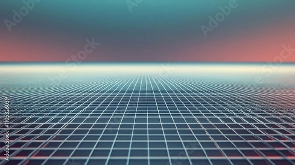 Fototapeta Abstract Grid Pattern on a Gradient Background