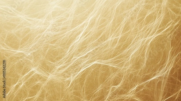 Obraz Golden fibrous texture with flowing lines and abstract patterns