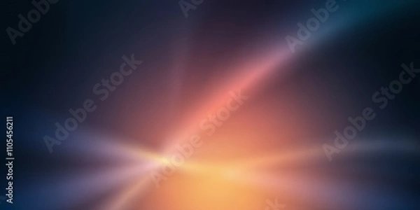 Fototapeta Abstract light streaks in warm and cool tones.