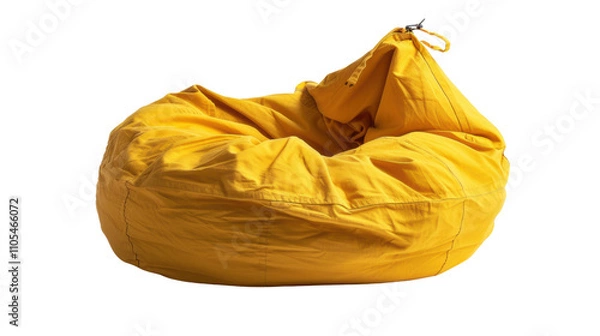 Fototapeta Yellow lazy bag, bean bag