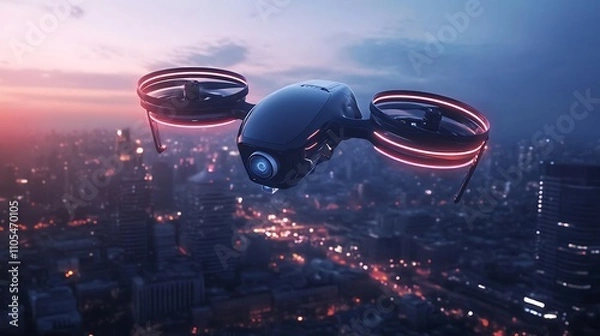 Fototapeta The Autonomous Drone: The Sky's Innovation