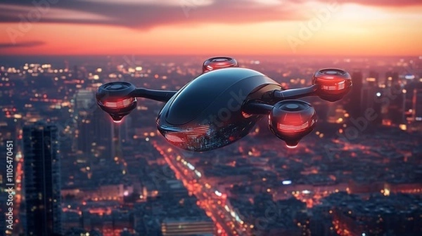 Fototapeta The Autonomous Drone: The Sky's Innovation
