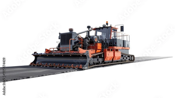 Obraz Asphalt paver, isolated