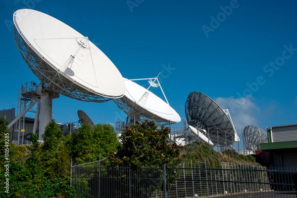 Fototapeta Satellite communication dish