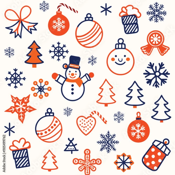 Fototapeta Seamless Christmas repeat pattern