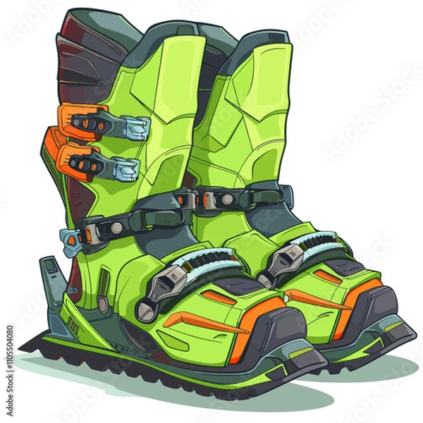 Fototapeta Skates on white background 