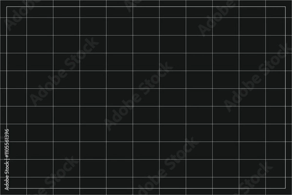Obraz Square grid background with empty space on dark gray backdrop. Design of square graph paper, school math sheet, grid paper sheet, notebook pattern, architectural graph paper.