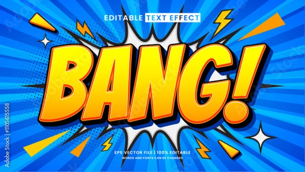Obraz Comic bang editable text style effect