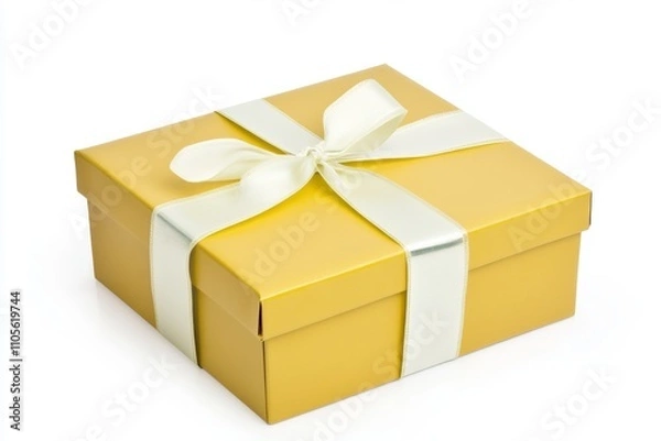 Fototapeta Medium rectangular box isolated on a white background