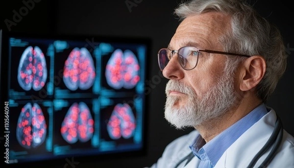 Obraz Medical Professional Analyzing Lung Scans with Digital Technology