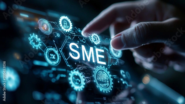 Obraz Ai-generated technology interaction business environment digital content innovative viewpoint enhancing sme efficiency