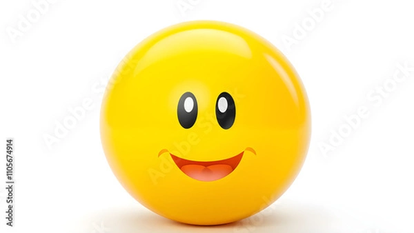 Obraz Yellow smile funny emoji