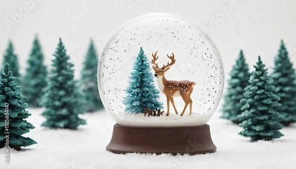 Obraz christmas tree with snow