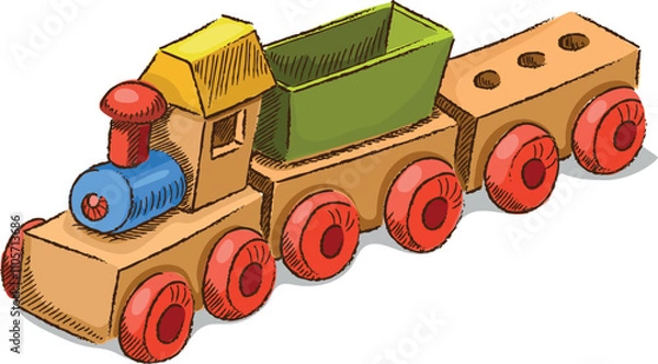 Obraz Toy Train Drawing