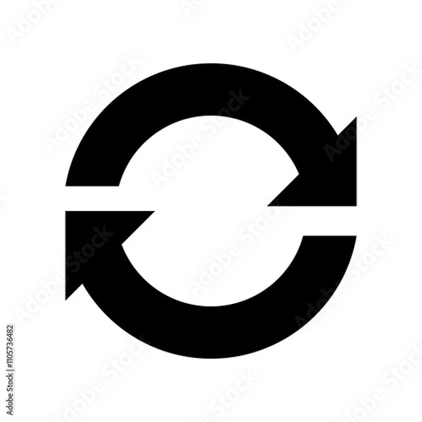 Obraz reload icon vector template illustration design