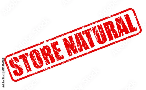 Obraz STORE NATURAL red stamp text