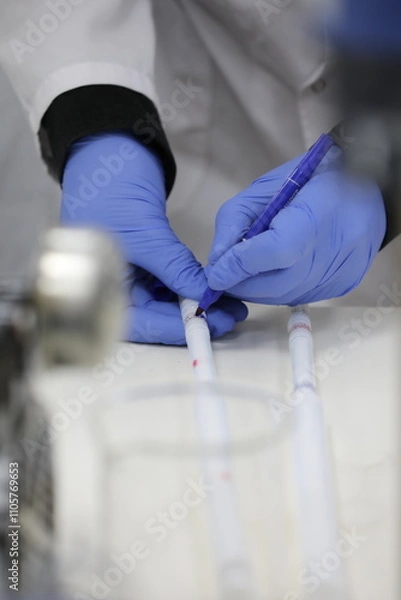 Obraz scientist working in laboratory