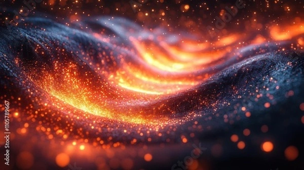 Obraz Highdetail fractal grids with glowing vibrant nodes, metallic reflections, and layered holographic patterns