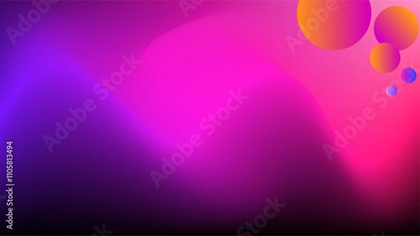 Obraz Red and blue mixed colors with colorful spheres ethereal background