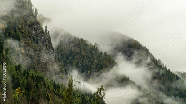 Fototapeta Spectacular Autumn Skies Over the Dolomites