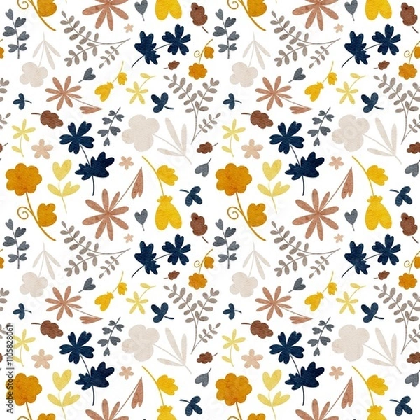 Obraz seamless background with flowers