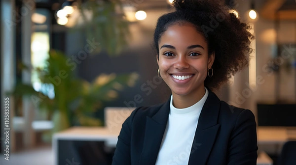 Obraz Smiling Professional in Modern Office