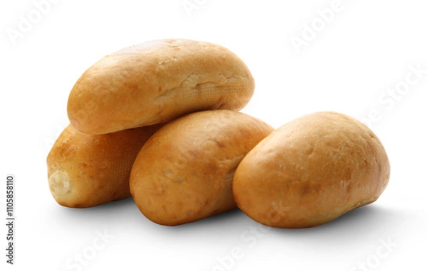 Fototapeta White buns isolated on white