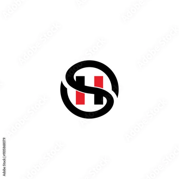 Obraz hs unique logo design