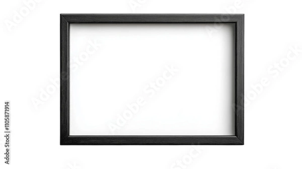 Obraz Empty black frame image on transparent background for modern display concept