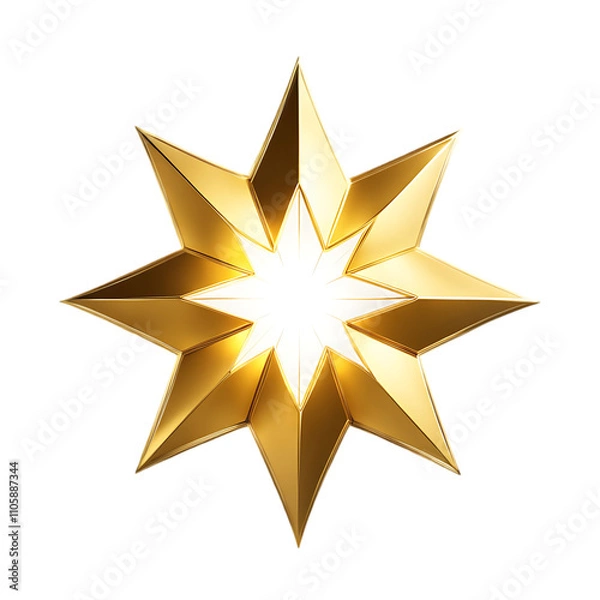 Obraz Gold Starburst: 3D Render