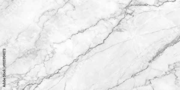 Fototapeta High-Resolution White Marble Texture with Subtle Gray Veining Ideal for Design Projects