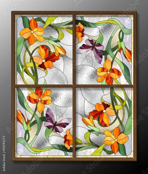 Fototapeta stained glass pattern