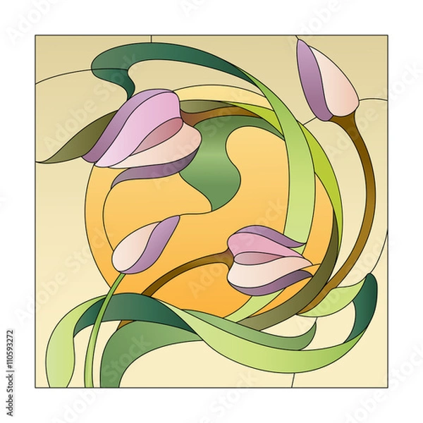 Fototapeta stained glass pattern