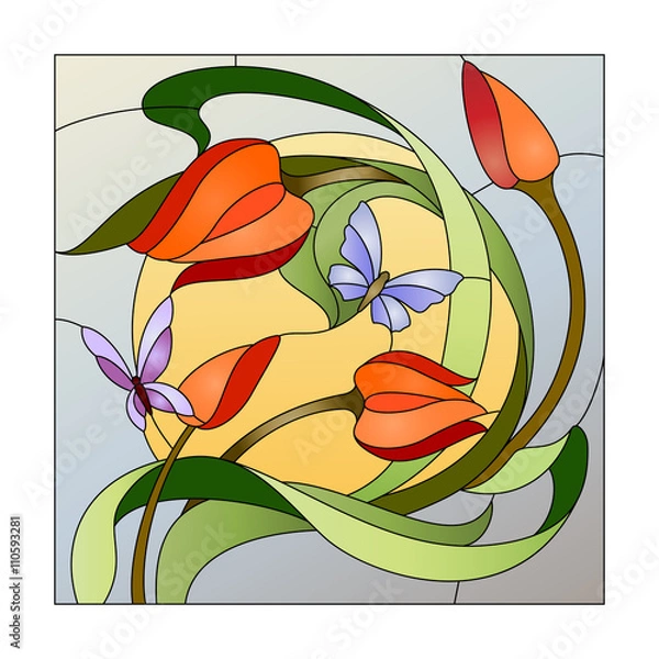 Fototapeta stained glass pattern