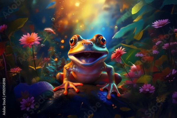 Obraz frog in the water
