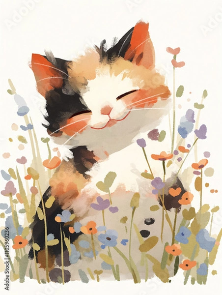 Fototapeta Kitten with an Adorable Expression