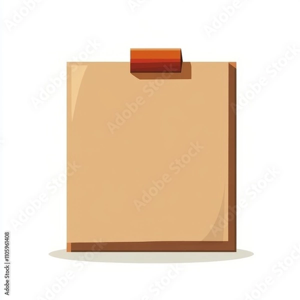 Fototapeta Simple Blank Note Paper Illustration