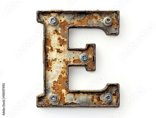 Obraz Rusted letter made of metal.