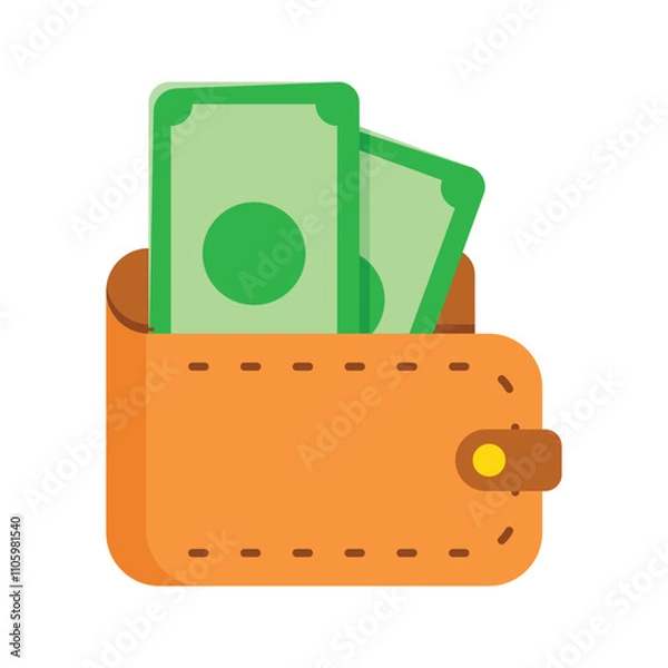 Obraz Illustration of a wallet with cash