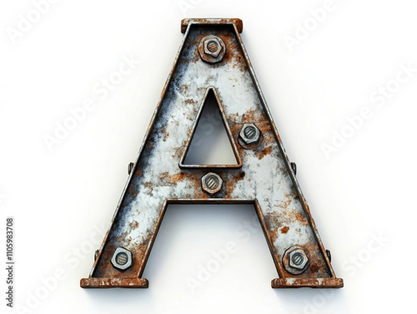 Obraz Rusted letter made of metal.