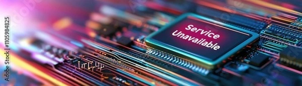 Obraz Overloaded server icon with the text "503 Service Unavailable" conveying a blog post on system errors