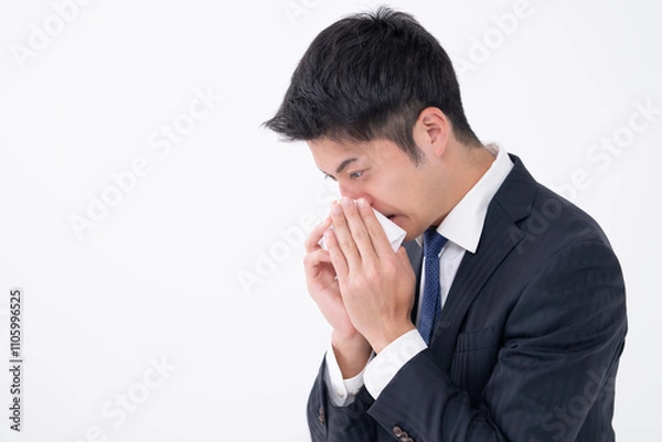 Fototapeta 鼻をかむ男性