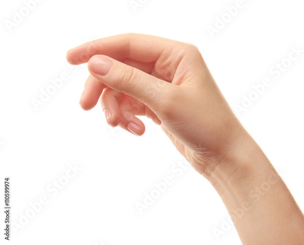 Obraz Ręka na białym tle
