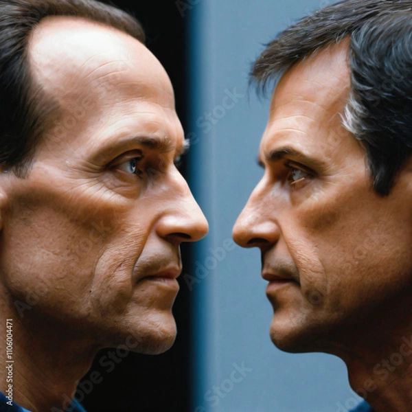 Obraz two men face to face