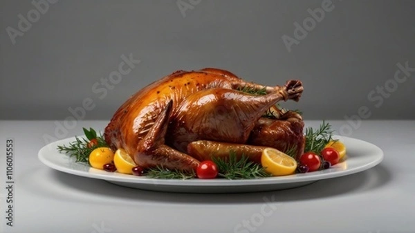 Obraz roasted chicken with vegetables