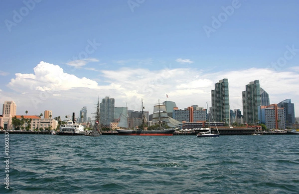 Fototapeta San Diego Skyline from the Water